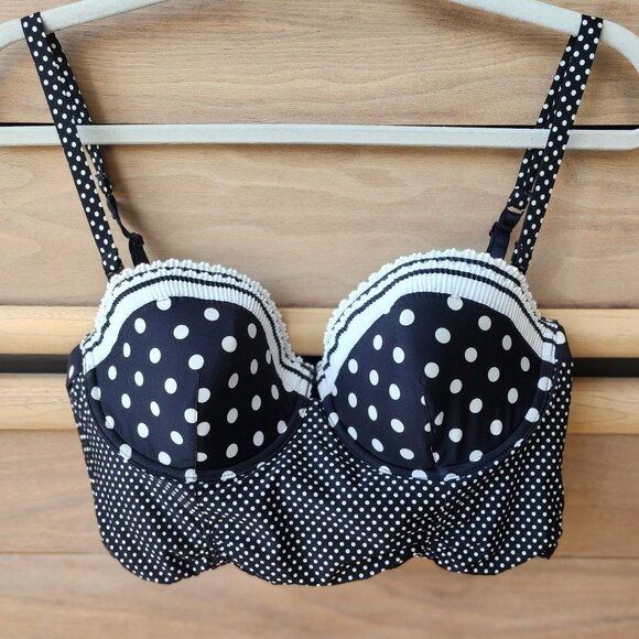 Flirty Balconette Polka-Dotted Bustier - Picture 1 of 7
